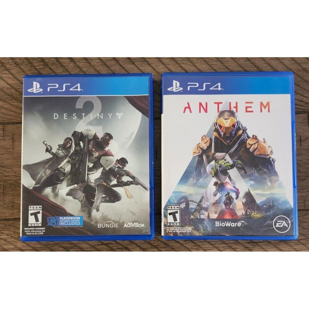 Lot of 2 PS4 Video Games Anthem and Destiny 2 Play Station 4 Tested Working